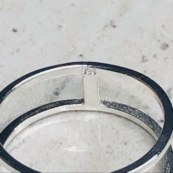 925 Sterling Silver Double Line Midi Ring - Picture 7 of 16